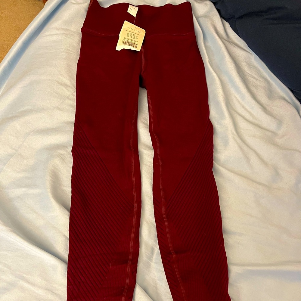 Fabletics leggings, port wine